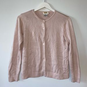 Talbots Pink Silk Cardigan